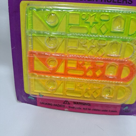 Party Favors Stencil Rulers Plastic Multicolor Birthday Pinata Stocking Stuffers - Picture 3 of 10